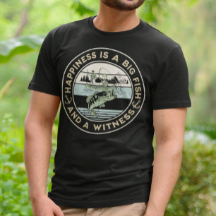 T-shirt Le Bonheur Est Un Gros Poisson Et Un Témoin