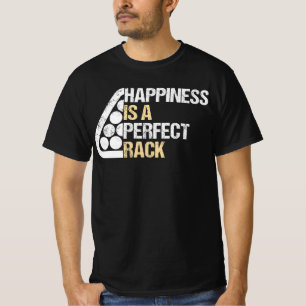 T-shirt Le Bonheur Est Un Rack Parfait, Billard Amusant Po