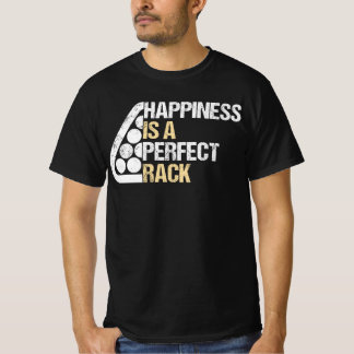 T-shirt Le Bonheur Est Un Rack Parfait, Billard Amusant Po