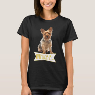 T-shirt Le Bonheur Est Un Yorkie Yorkshire Terrier