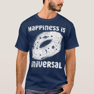 T-shirt Le bonheur est universel système solaire céleste