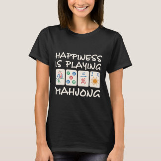 T-shirt Le Bonheur Joue Mahjong Mahjong Parti Mahjong Part