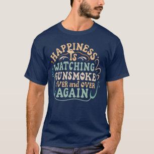 T-shirt Le bonheur regarde Gunfumée drôle Cowboy Casquette
