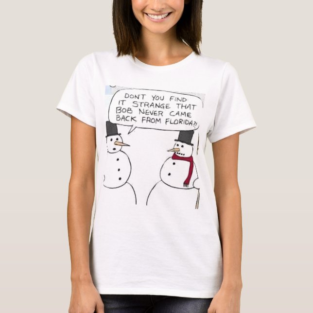T-shirt Le bonhomme de neige est allé à la Floride (Devant)