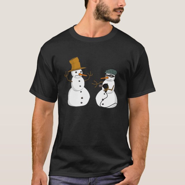 T-shirt Le bonhomme de neige supportent (Devant)