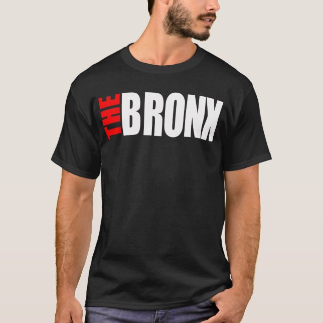 T-shirt Le BRONX_LOGO_png white&red (Devant)