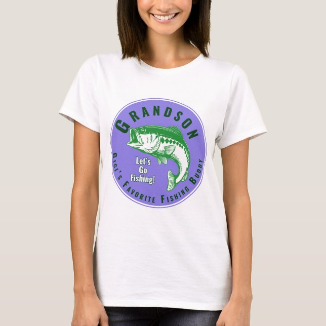 T-shirt Le Buddy de pêche favori de Mimi (Devant)