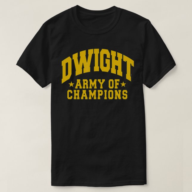 T-shirt Le bureau Dwight Armée des champions (Design devant)