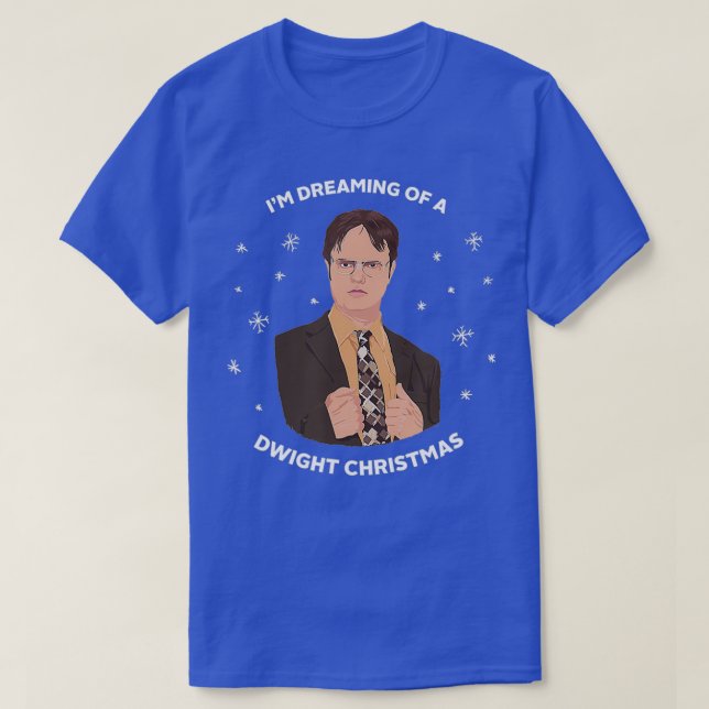 T-shirt Le bureau que je rêve d'un Noël au cheveu (Design devant)