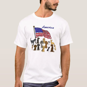 T-shirt Le BZ drapeaux et chemise d'Américain de chiots