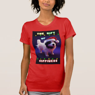 T-shirt Le cadeau de bonheur chiot 25 décembre Noël