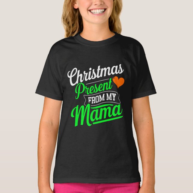T-shirt Le cadeau de Noël de mon Art numérique de maman (Devant)