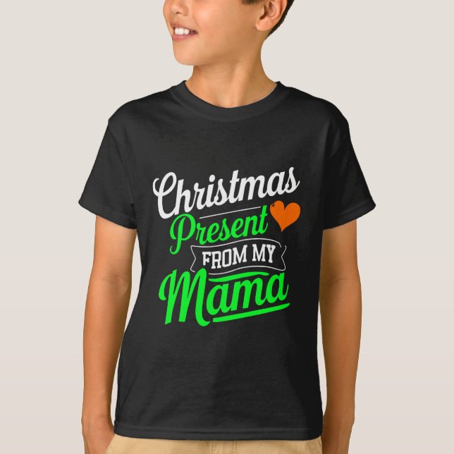 T-shirt Le cadeau de Noël de mon Art numérique de maman (Devant)