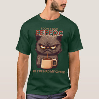 T-shirt Le café écrit à l'envers est Eeffoc Cat garçon de 