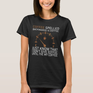 T-shirt Le café écrit à l'envers est Eeffoc Mon Café