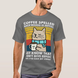 T-shirt Le café épelé à l'envers est Eeffoc - Cats Drink C