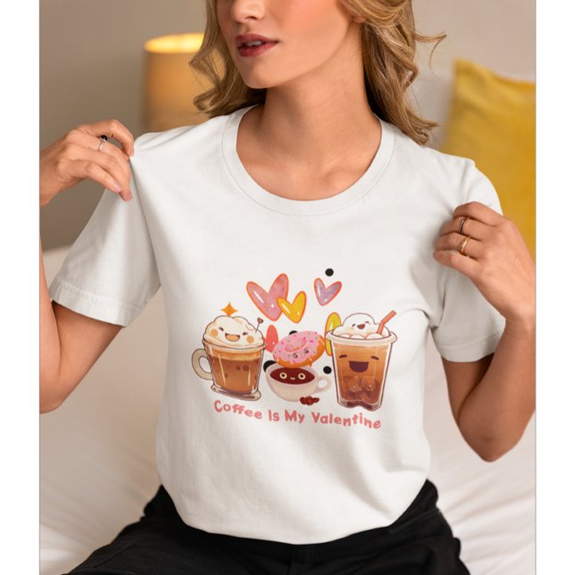 T-shirt Le café est ma Saint-Valentin | Café Valentine (Créateur téléchargé)