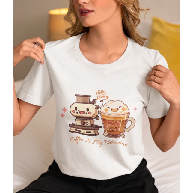 T-shirt Le café est ma Saint-Valentin | Café Valentine (Créateur téléchargé)