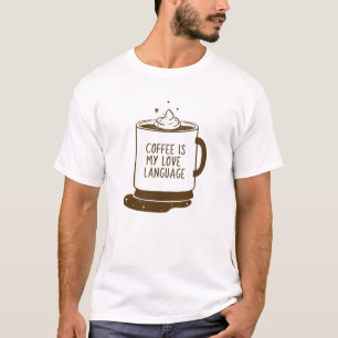 T-shirt Le café est mon langage de l'amour