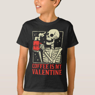 T-shirt Le Café Est Mon Valentin Drôle Valentin Femmes