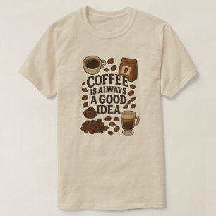 T-SHIRT LE CAFÉ EST TOUJOURS UNE BONNE IDÉE
