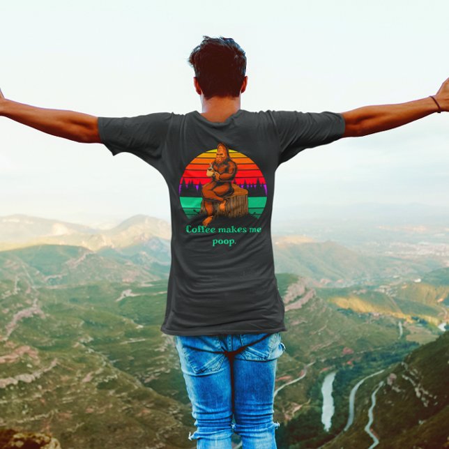 T-shirt Le Café Matin De Bigfoot Me Rend Grosse (Créateur téléchargé)
