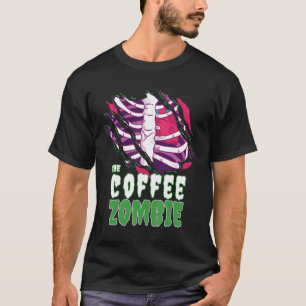 T-shirt Le café Zombie Funny Halloween Famille Zombie Ma