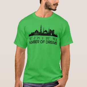T-shirt Le Caire Skyline Gps Coordonner Egypte 1