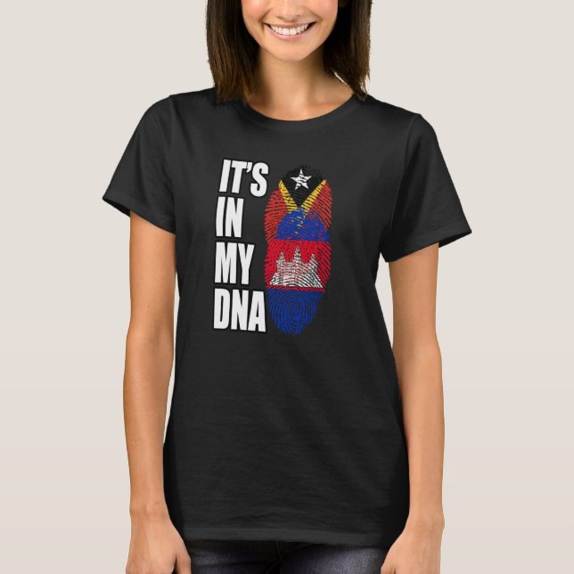 T-shirt Le Cambodge Et Le Timor Mélangent Le Patrimoine De (Devant)