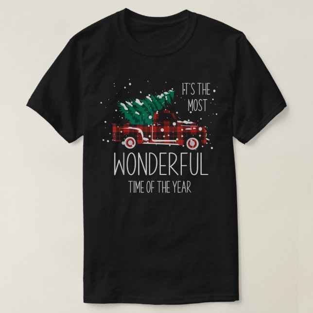 T-shirt Le Camion De Noël C'Est Le Moment Le Plus Merveill (Design devant)