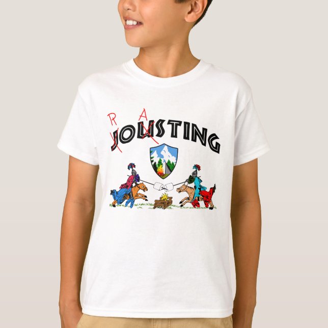 T-shirt Le campeur adoube la guimauve de torréfaction sur (Devant)