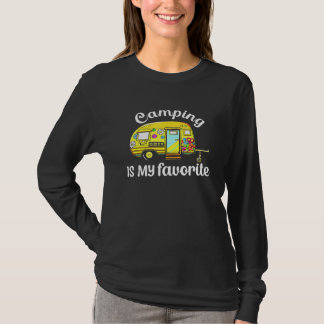 T-shirt Le Camping Est Ma Saison Préférée Remorque Fourgon