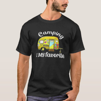 T-shirt Le Camping Est Ma Saison Préférée Remorque Fourgon