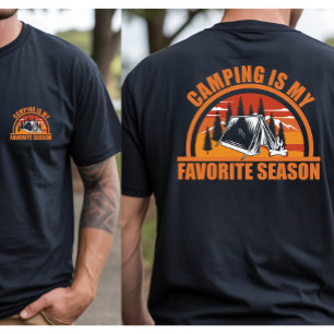T-shirt Le camping est ma saison préférée slogan de campeu