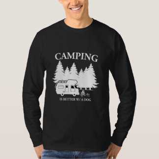 T-shirt Le Camping Est Mieux Avec Un Chien Extérieur Avent