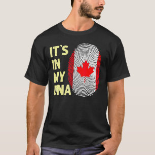 T-shirt Le Canada Dans Mon Adn Équipe Canadienne Du Drapea