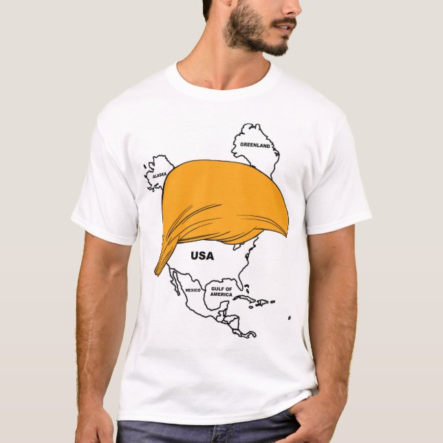 T-shirt Le Canada est aujourd'hui le coiffeur américain de (Devant)