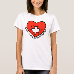 T-shirt Le Canada est toujours dans mon coeur Cute Canada 