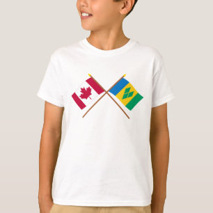 T-shirt Le Canada et les drapeaux croisés par Saint