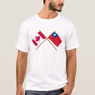 T-shirt Le Canada et les drapeaux croisés par Taïwan