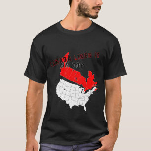T-shirt Le Canada l'aime sur le dessus
