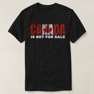 T-shirt LE CANADA N'EST PAS À VENDRE Drapeau à la feuille