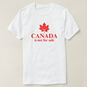 T-shirt Le Canada n'est pas à vendre Feuille d'érable roug