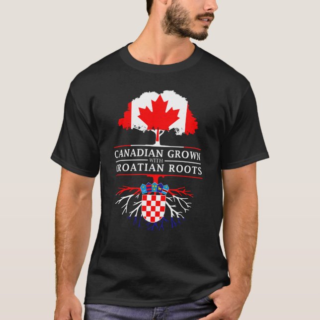 T-shirt Le Canadien développé avec le Croate enracine   la (Devant)