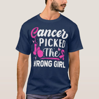 T-shirt Le Cancer A Choisi La Fille Fighter Fighter Briser