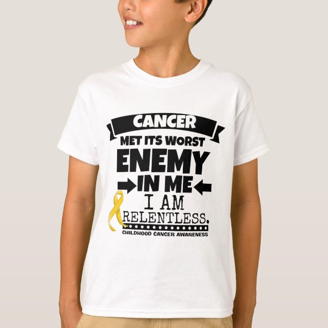 T-shirt Le Cancer d'enfance a rencontré son plus mauvais (Devant)
