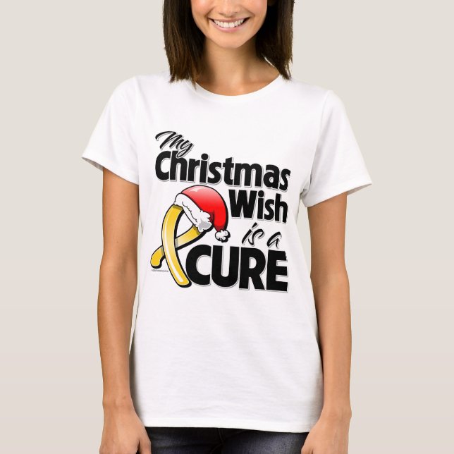 T-shirt Le Cancer d'enfance mon souhait de Noël est un (Devant)