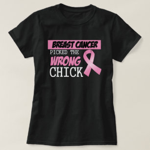 T-shirt Le cancer du sein a sélectionné la diva fausse