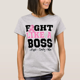 T-shirt Le cancer du sein combat comme un patron