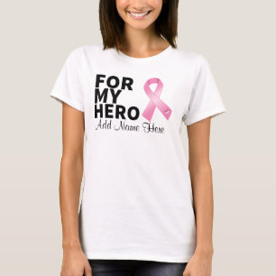 T-shirt Le cancer du sein pour mon héros personnalisent